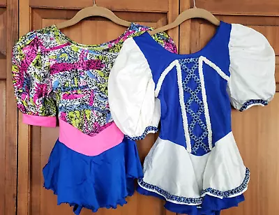 GIRLS LOT VTG 70s Ice Skate Leotard Dance Party Sequined Costume Retro  J3 • $22.99