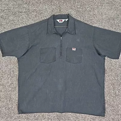 Vintage Ben Davis Shirt Mens 3XL Dark Gray Short Sleeve Made In USA Workwear  • $44.90