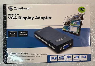 Zetta Guard - Plugable USB 2.0 VGA Multi-Display Adapter Model 10096 New Sealed • $44.99