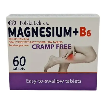 £4.47 • Buy Magnesium + B6 With Potassium Cramp Free Foot Supplement Easy To Swallow60 Tabl.