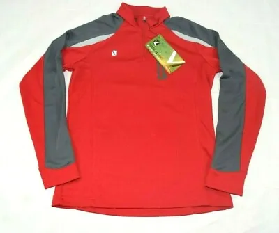 Vertical Limit Women’s Small Jackson 1/4 Zip Pullover Athletic Red Grey NWT • $21