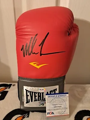 Mike Tyson Signed Everlast Red Boxing Glove PSA DNA COA Autographed Auto • $174.97