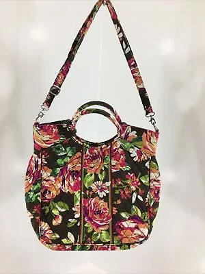 Vera Bradley Womens Two Way Tote English Rose Purse Floral Multi Color  • $47.99