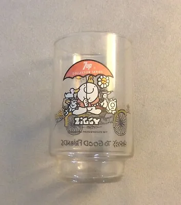 $10 • Buy Vintage 1977 ZIGGY DRINKING GLASS 7up Collector Series By Tom Wilson Universal 