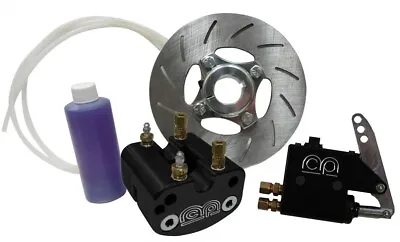 Black Light Weight Hydraulic Brake Disc Kit 1-1/4  Axle Go Kart Cart Drift Trike • $329.96