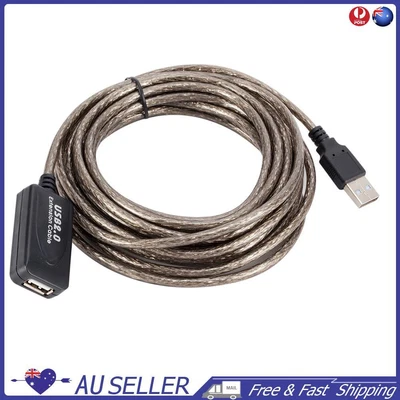 $12.59 • Buy USB2.0 Male To Female Active Repeater Extension Cable Cord Adapter (5m)
