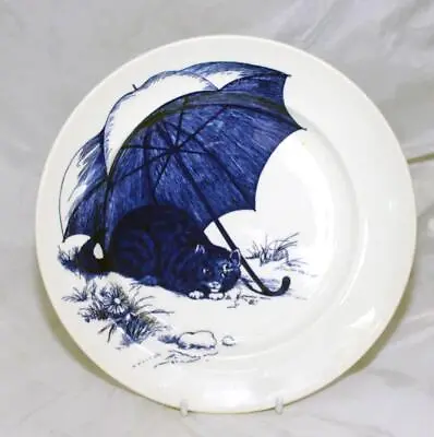 £23.95 • Buy Poole Pottery Cat & Umbrella Display Plate For National Trust At Kingston Lacy