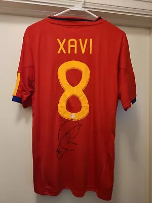 Signed Xavi Spain Jersey With COA • $250