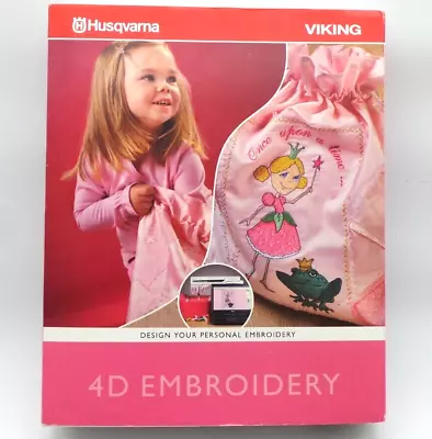 Husqvarna/Viking 4D Embroidery DISK - Includes Dongle - License-2 Disk - 3 Books • $49.79