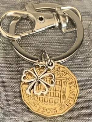 £9.99 • Buy 65th Birthday Gift For Him Or Her  1958 Coin On Keyring In Gift Bag