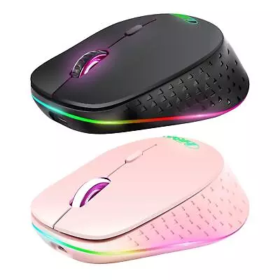 Autootor LED Wireless Mouse Dual Modes .1 And  13 Color RGB Lights For • £11.83