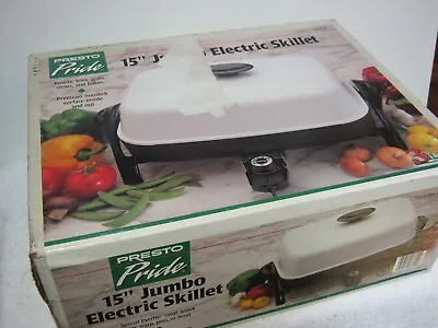 Vintage Presto Pride 15  Jumbo Electric Skillet New NOS  In Box Must See • $55.99