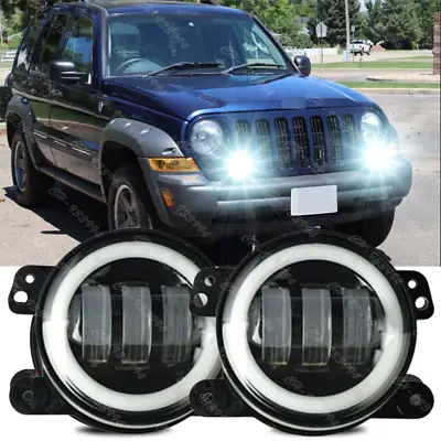 Pair Bumper LED Fog Lights Fit For Jeep Liberty 2003 2004 2005 2006 2007 • $45.99