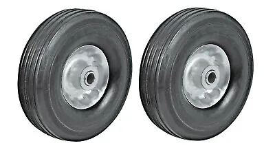 HM 2pc 8  Replacement Solid Rubber Tire & Steel Wheel For Dolly Hand Truck Cart • $38.95