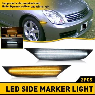 2X Switchback Signal Parking LED Side Marker Light For 03-06 Infiniti G35 Sedan • $29.44