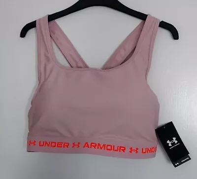 Under Armour Size 4XL (2x) Ladies Pink Mid Crossback Bra New With Tags  • £8.99