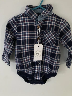 £2.50 • Buy 🚙 Bodysuit Style Shirt Top Check Print Baby Boys Clothing 6-9 Months £2.50!!