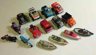 Lot Of 15 Vtg Mixed Micro Machines- Cars Boats Trucks Motorcycles Galoob • $18.95