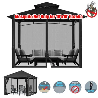 Replacement Mosquito Netting For 10 Ft. X 10 Ft. Gazebo Screen Canopy Mesh Walls • $39