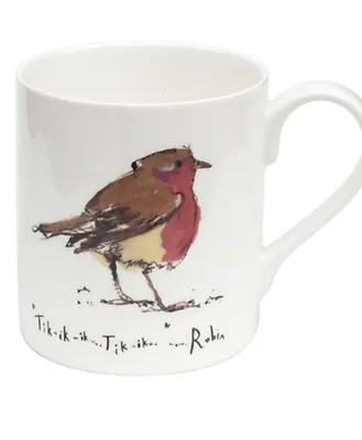 Madeleine Floyd For Mclaggan Smith Fine Bone China Mug Robin Bird Tree Sparrow • £12.99