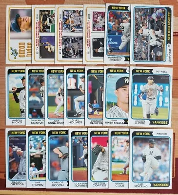 2023 Topps Heritage Base Team Set New York Yankees (20) - 4 Aaron Judge Tribute • £12