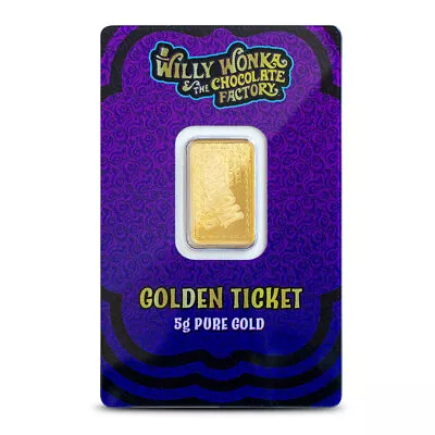 5 Gram PAMP Suisse Willy Wonka Gold Bar (New W/ Assay) • $464.25