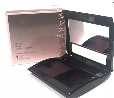 MARY KAY MAGNETIC BLACK COMPACT~017362~UNFILLED~Holds Lipstick~NIB~DISCONTINUED! • $15.95