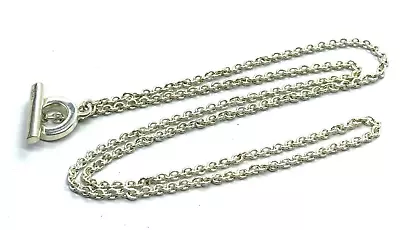 Links Of London Sterling Silver T-Bar Chain Necklace 17”  7.4 Grams • £67