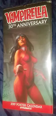 Vampirella 2019 Poster Calendar 12x24.5 NEW SEALED Frazetta Linsner Jusko Enrich • $40