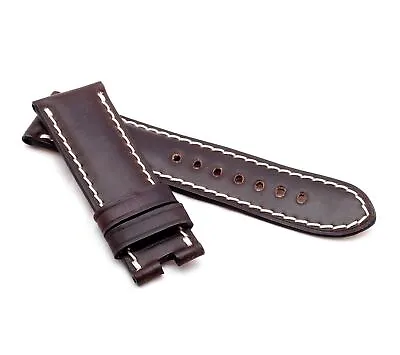 Marino Deployment: SHELL CORDOVAN Leather Watch Strap BROWN 24mm • £45