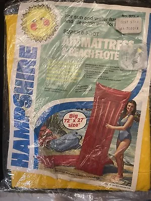 Vintage Mid Century Modern Air Mattress Beach Pool Float Big 72 X 27 NIP Yellow • $19.99