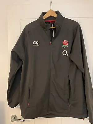£24.99 • Buy England Rugby Canterbury Soft Shell Grey Red Jacket Zip Up Pockets XXL