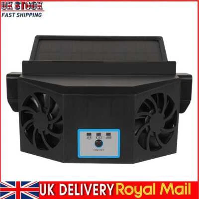 £19.31 • Buy Solar/USB Charging Car Exhaust Fan Air Vent Conditioner Cooler Fans (Black)