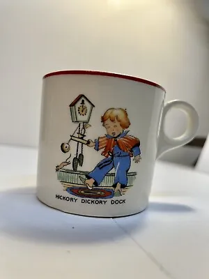 Vintage Child's Nursery Rhyme Cup - Hickory Dickory Dock • $7.99