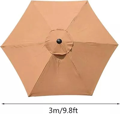 Garden Replacement Parasol Cover Table Umbrella Canopy 3m Outdoor • £12.49