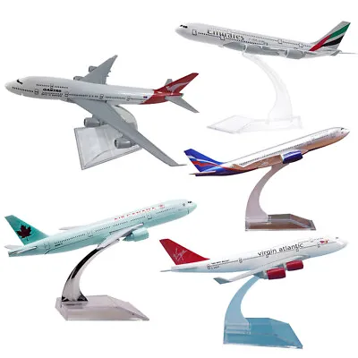 Plane Model 16/14cm Toy Aircraft Plastic Alloy Metal Boeing Airlines 1: 400 • £11.03