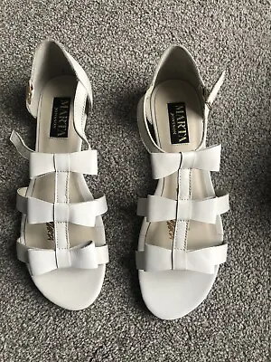 Brand New In Box Leather Size 7 White Sandals • £45