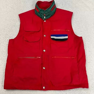 Ralph Lauren Mens Vintage Utility Vest Size Large Pockets Fishing Cargo • $37.40