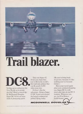 Trail Blazer - McDonnell Douglas DC-8 Airliner Ad 1968 NY • $9.99