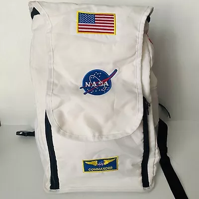 BACKPACK  Aeromax Jr. Astronaut Backpack White NASA Patches 17.5” • $24.99