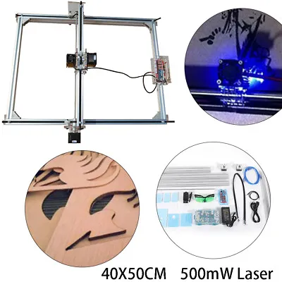 40X50CM CNC Laser Engraving Machine 500MW DIY Desktop Mini Laser Carve Engraver • £159.21