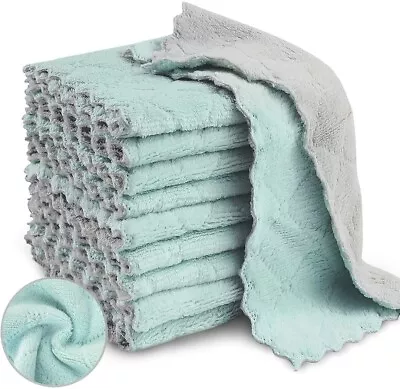 Deepklean 12 Pack Large Microfibre Cleaning Cloth Kitchen Cloth Dish Towels Pr • £12.99