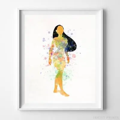 Pocahontas Wall Art Disney Watercolor Poster Nursery Decor Baby Shower UNFRAMED • $92.24