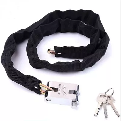 With Key Security Reinforce Safe Metal Bike Chain Lock Anti-Theft Bicycle Lock • $26.02