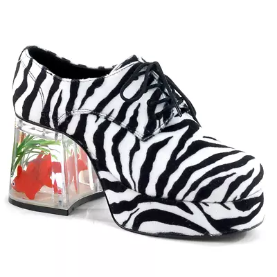 Pimp Disco Dancer 20s 30s 50s Costume Zebra Platform Shoes • $169