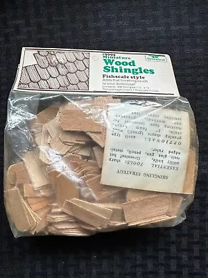 Miniature Dollhouse Wood Shingles ~ Fishscale Style ~ Greenleaf #9005 Bag Of 300 • $12.99