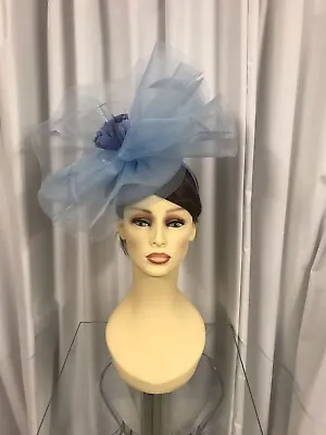Snoxell Gwyther Fascinator 2319 Wedding Occasion Formal Races Pale Blue • £150