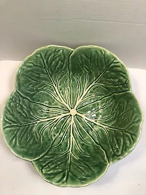 Large 11.5  BORDALLO PINHEIRO Green Cabbage Leaves Serving Bowl EX! • $60