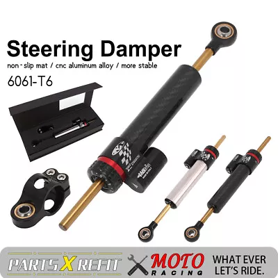 Motorcycle Steering Damper Stabilizer Bracke For Universal Dirtbike Carbon Fiber • $45.99