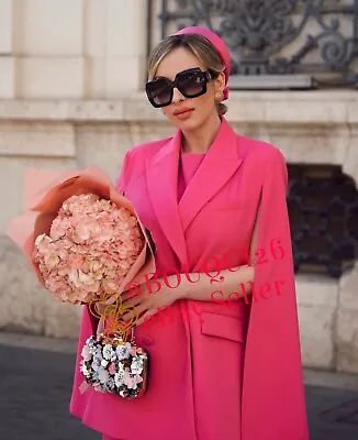 $159 • Buy Zara New Woman Pocket Cape Blazer Pink Ref: 2481/707
